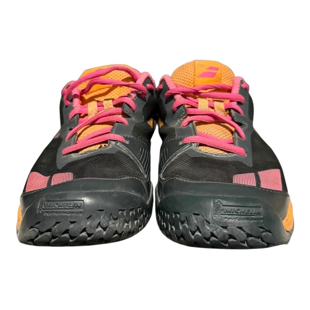 Babolat Men’s Size 6 Tennis Shoe Black Orange Sneakers Athletic Low Top Active - Picture 3 of 10